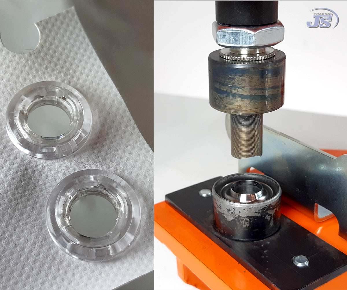 Profi Kunststoffösen Stanz Ösenpresse Handpresse manuelle Ösenmaschine