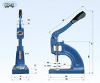 Universal Handpresse Ösenpresse Stanzpresse Nietpresse Ösmaschine mit Adaptern