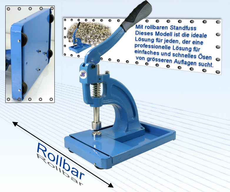 Handpresse mit Rolltisch Ösenpresse Stanzpresse Planen Ösmaschine