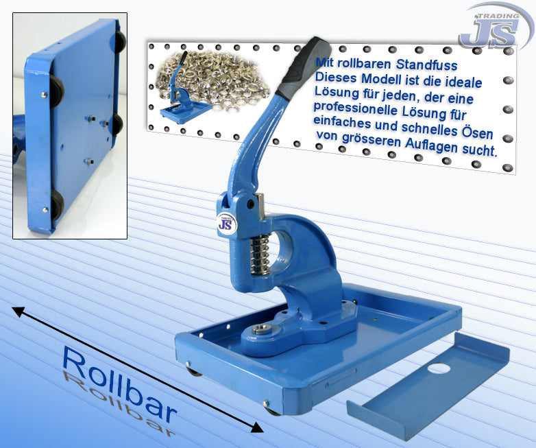 Rolltisch für Handpresse HP-3 und HP-4 mit rollbarem Standfuß Planen Banner