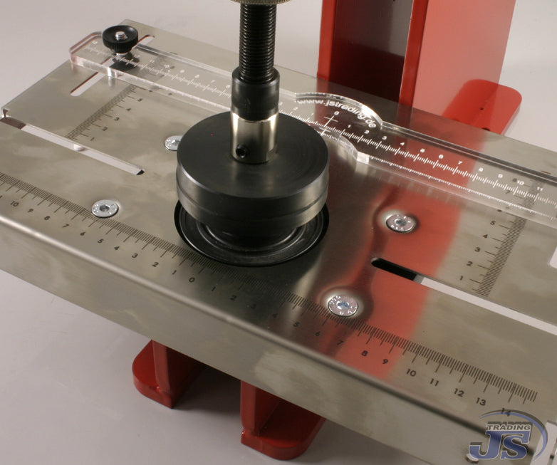 Kniehebelpresse HP-7 zum Verarbeiten von Gardinen Ösen 25mm mit Anschlag