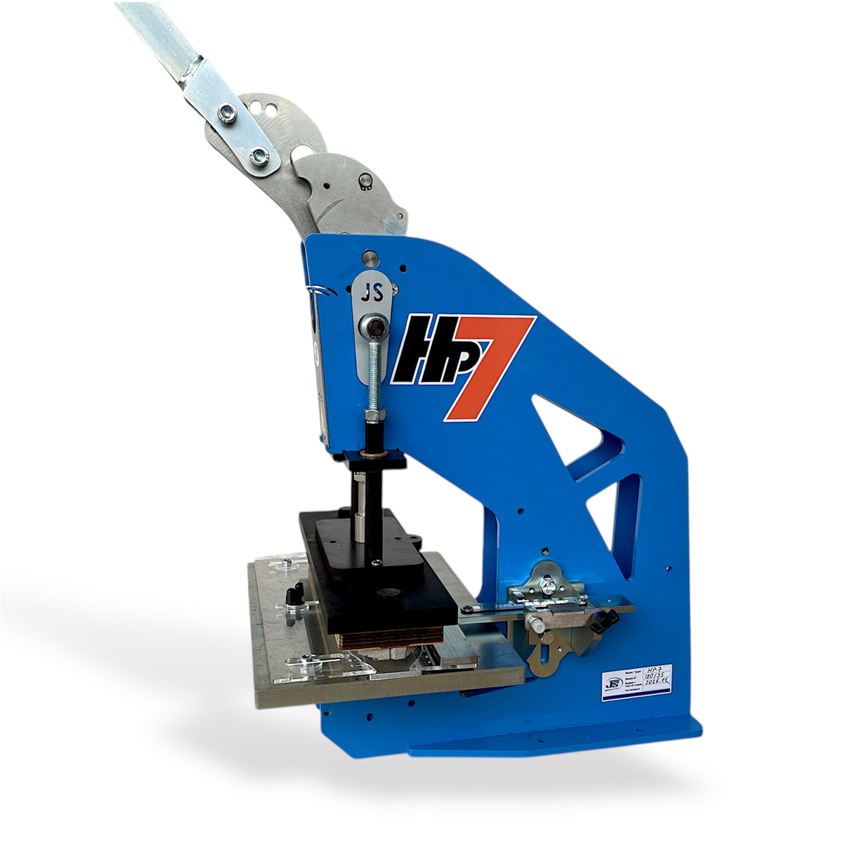 HP-7 Kniehebelpresse Gürtelstanze Riemenstanze mit A4-Platte und Zentriertisch