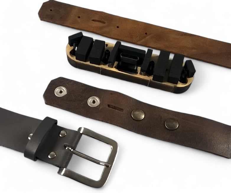 Kniehebelpresse HP-7 mit integrierter Gürtelstanze und Riemenstanze 300mm