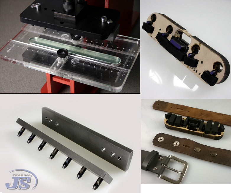 Kniehebelpresse HP-7 mit integrierter Gürtelstanze und Riemenstanze 300mm