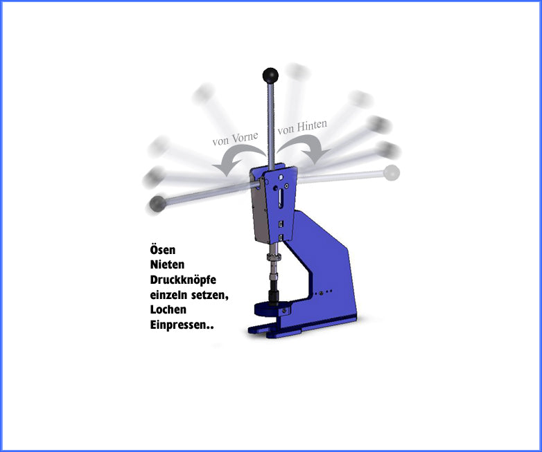 HP-8 Kniehebelpresse Handpresse Gardinen Ösenpresse mit schmalem Fuß