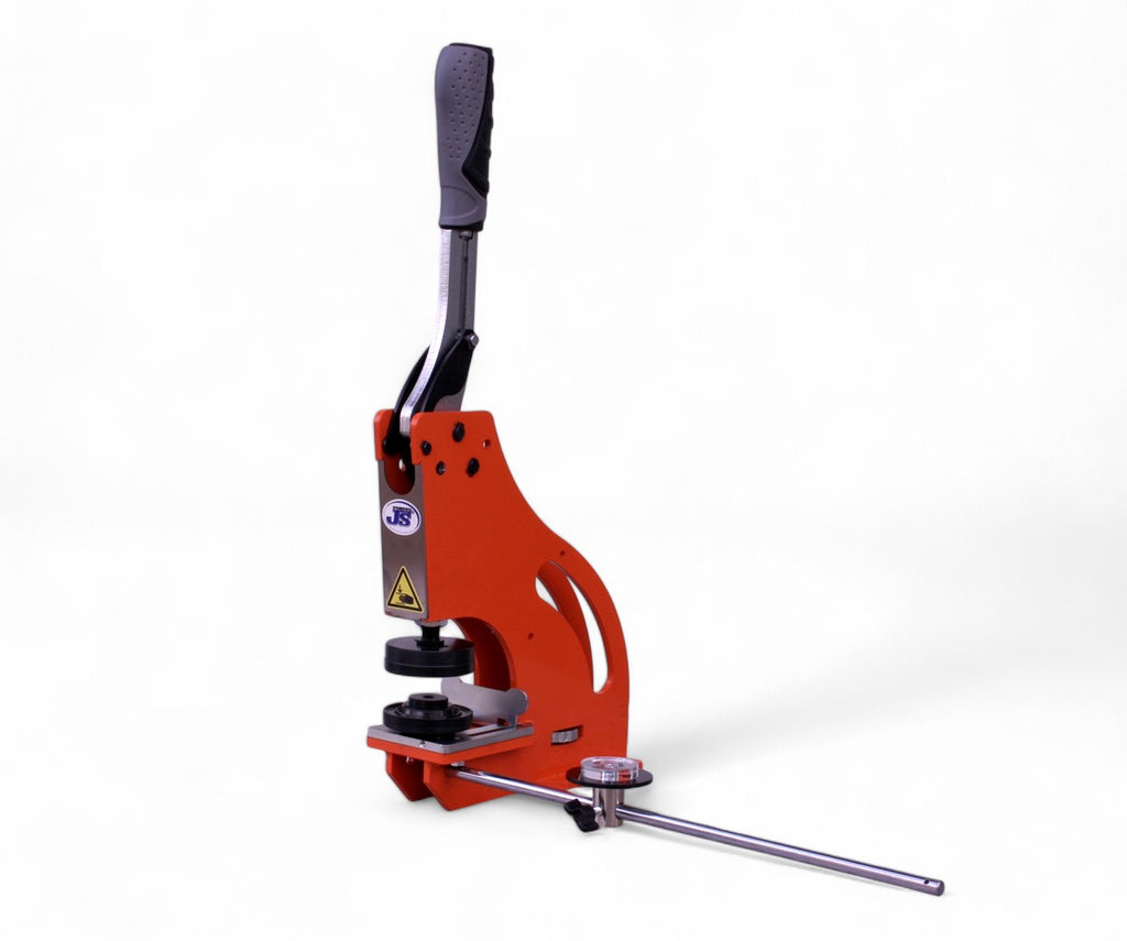 Kniehebelpresse Handpresse mit Anschlag und Ösen-Kombi-Setzwerkzeug