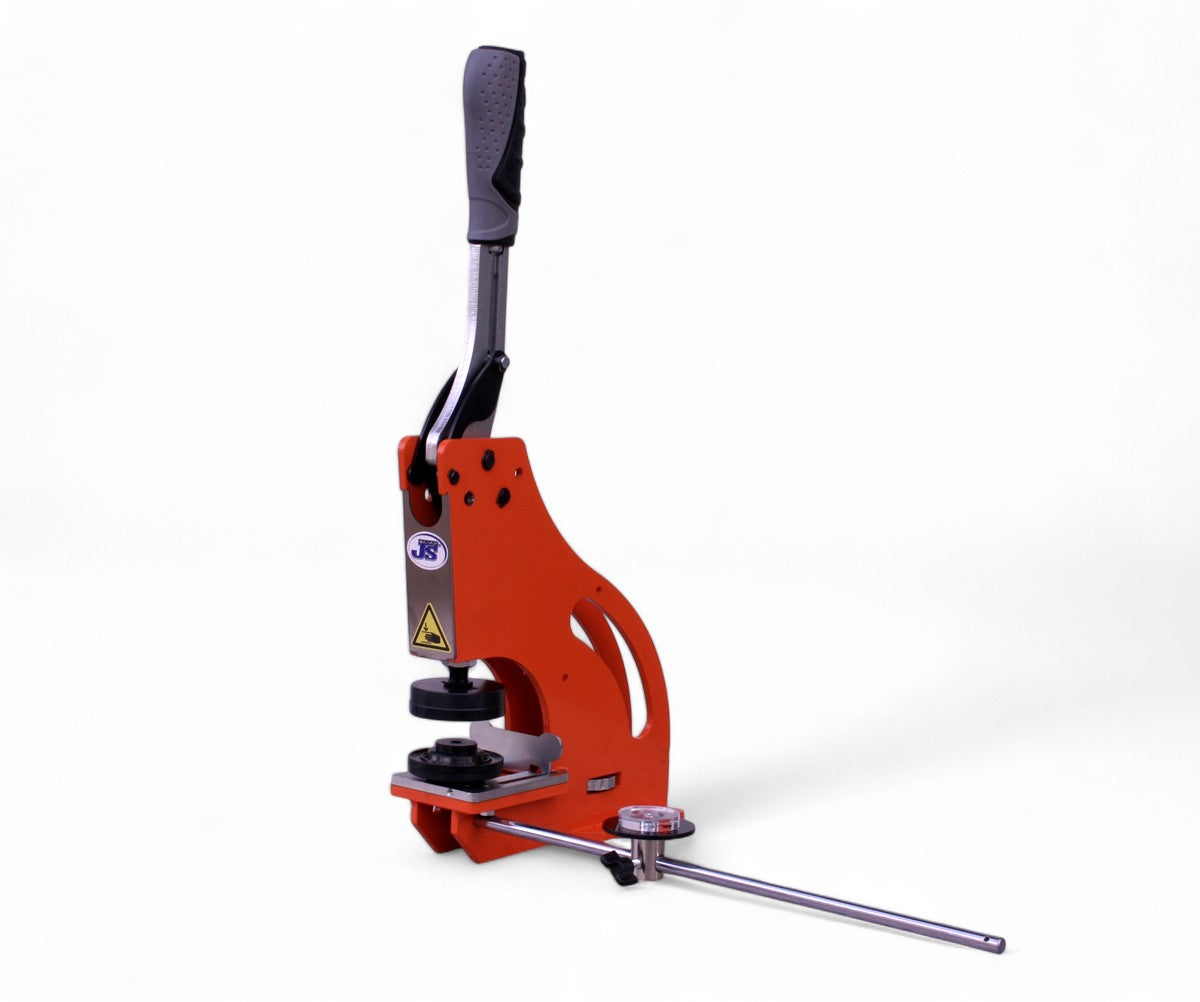 Kniehebelpresse Handpresse mit Anschlag und Ösen-Kombi-Setzwerkzeug