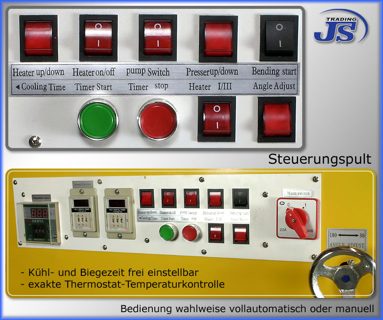 Kunststoff Biegemaschine IC200 1300mm / 2200mm Wahlset