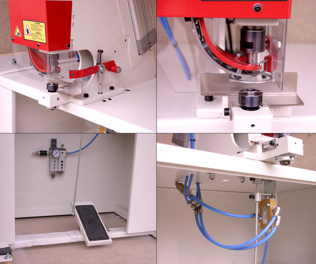 Halb-Automatische pneumatische Luftdruck Ösenmaschine Presse mit Fußpedal