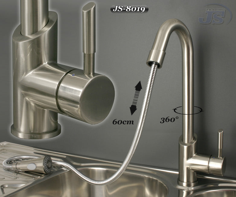 Niederdruck Spültisch Armatur Küche Edelstahl Gebürstet Optik Einhebel