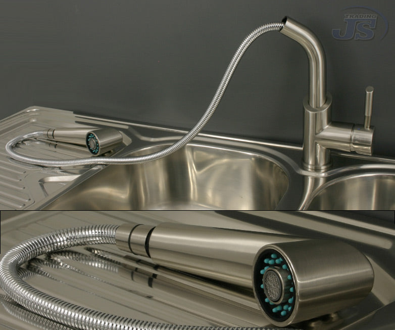 Niederdruck Spültisch Armatur Küchen Einhebelmischer Edelstahl Gebürstet Optik