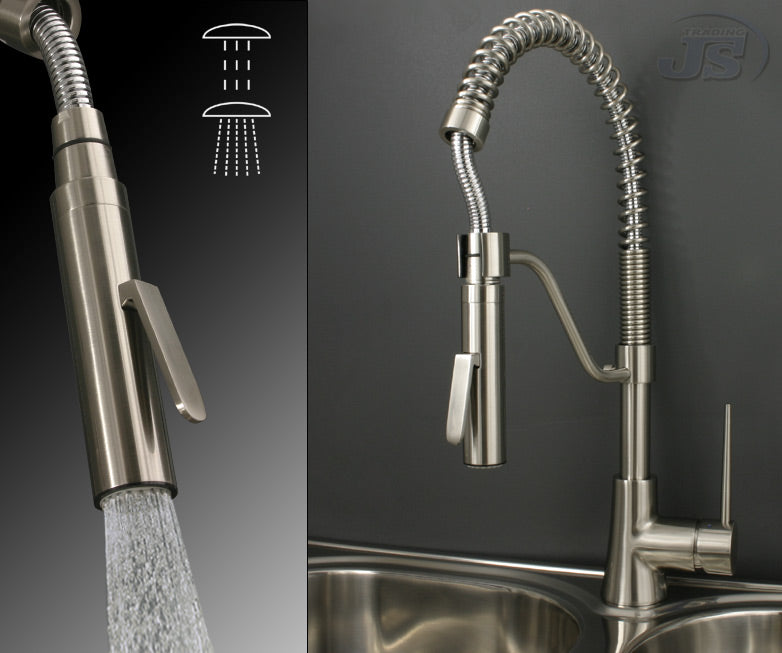 Niederdruck Spültisch Armatur Küche Einhebel Edelstahl Gebürstet Optik