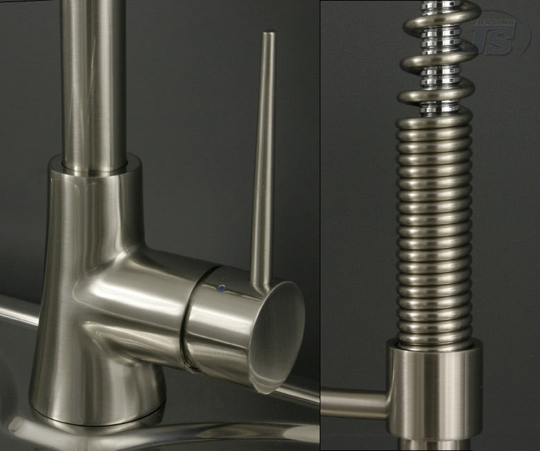 Niederdruck Spültisch Armatur Küche Einhebel Edelstahl Gebürstet Optik