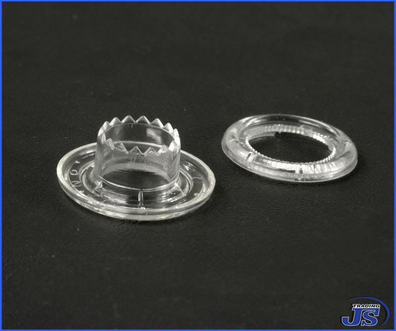 100x Kunststoffösen Ø12mm transparent witterungsbeständig für Planen