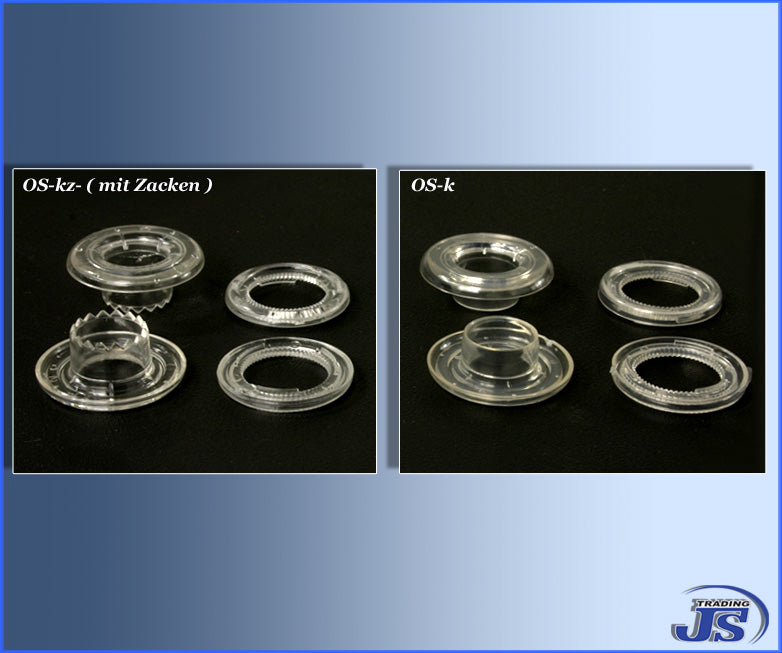 100x Kunststoffösen Ø12mm transparent witterungsbeständig für Planen