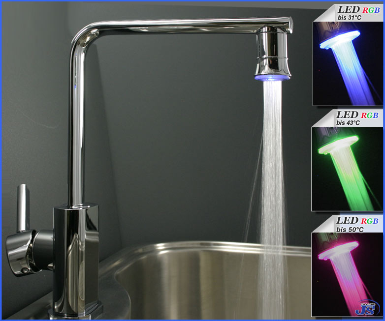 Küchen Spültisch Armatur LED Strahlregler WahlSet  EINHEBEL WASSERHAHN
