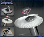 Porzellan-Muschel weiß Wasserfall Einhebelmischer Bad Armatur