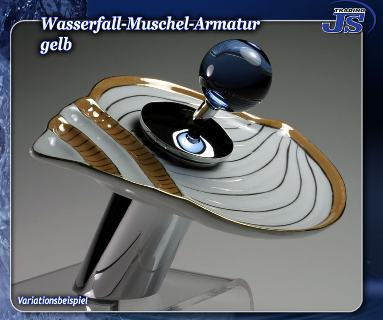 Porzellan-Muschel Wasserfall Einhebelmischer Porzelan Waschtisch Armatur