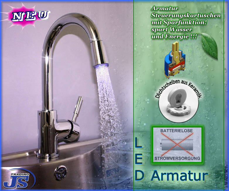 Küchen Spültisch Armatur m22c-led