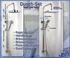 Duschstange Duscharmatur Set mit Verbindungsschlauch