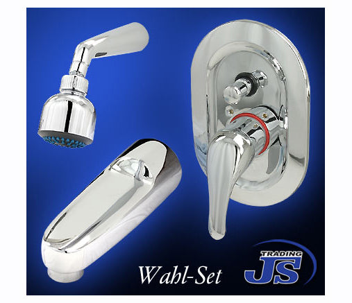 Unterputz Armatur Wahl-Set Duschkopf Brause Auslauf