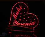 Acryl Schild LED Liebe Herz Geschenke selbst gestalten