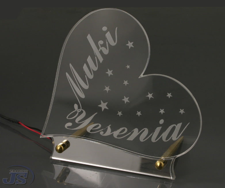 Acryl Schild LED Liebe Herz Geschenke selbst gestalten