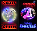 Nightclub Laufhaus Bordel Leuchtreklame LED Acrylglas Werbeschild Leuchtwerbung