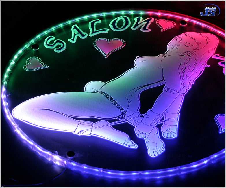 Nightclub Laufhaus Bordel Leuchtreklame LED Acrylglas Werbeschild Leuchtwerbung