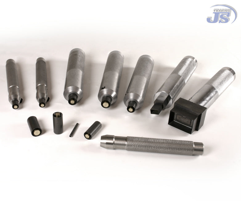 Rundlocheisen Locheisen mit Negativ Innenfase 3 bis 20mm Auswerfer