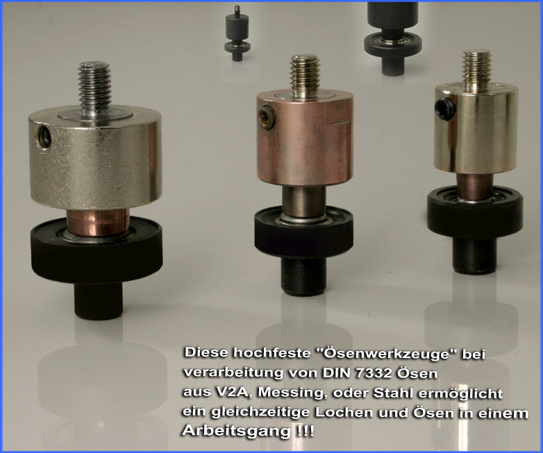Ösenstanze Werkzeug gehärtet und selbstschneidend für V2A Ösen Ø10 12 14 16mm