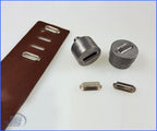 100x Ovalösen Langschaft Ösen aus Stahl vernickelt 23x4mm oder 18x4mm