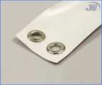 100x Messing Ösen für Banner Planen Ø12x24,5 selbstschneidend, vernickelt