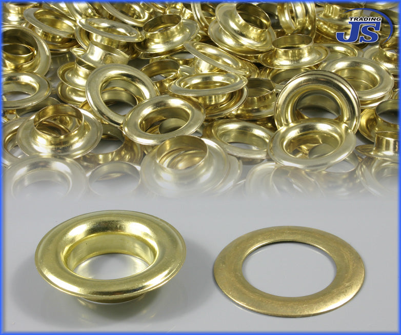 100x Gardinen-Ösen Ø30mm aus Messing für Vorhänge oder andere Textilien