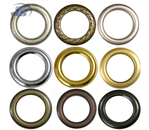 100x Messing Ösen nach DIN 7332, rostfrei, vernickelt, verschiedene Durchmesser
