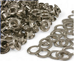 100x Stahl Metall Ösen Ø10mm in Gold oder Silber vernickelt, rostfrei