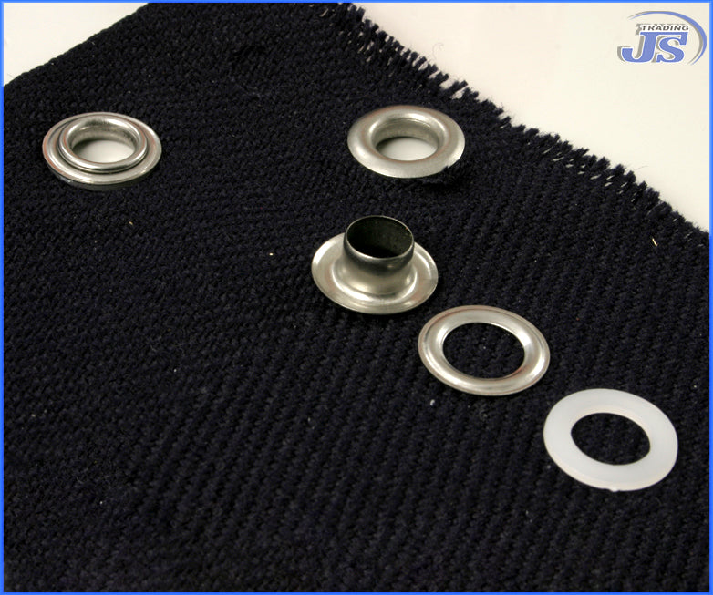 100x Antirutschringe für Ösen, Beilagscheiben aus Kunststoff, Verstärkungsringe