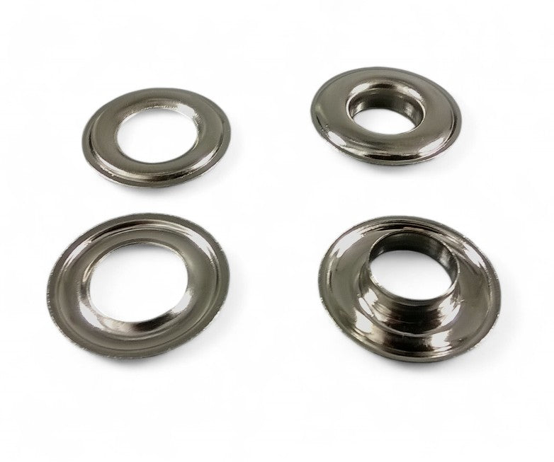 100x Messing Ösen Ø12mm in Gold oder Silber, rostfrei