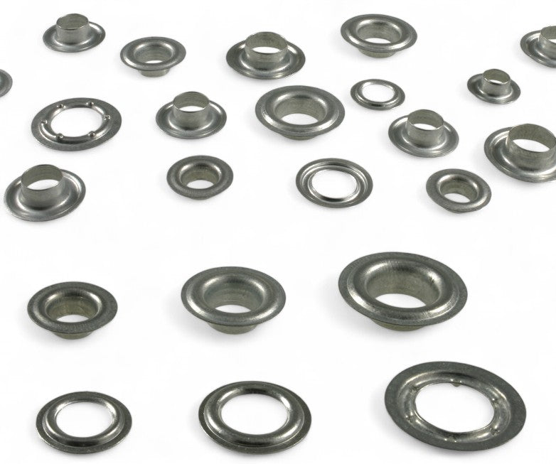100x Stahl Ösen Alu-Verzinkt nach DIN7332 genormt, 10,12,16mm