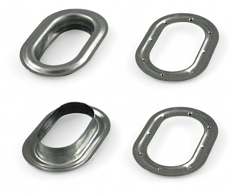 100x Oval Ösen 42x22 Silber nach DIN