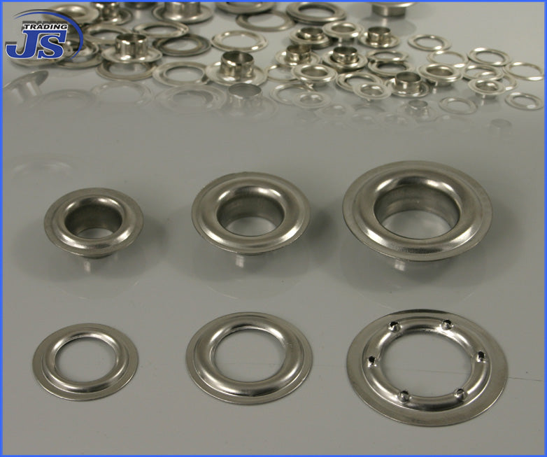 100x DIN7332 Ösen aus rostfreiem V2A Edelstahl Ø10 12 14 16mm Inox