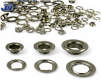 100x Messing Ösen nach DIN 7332, rostfrei, vernickelt, verschiedene Durchmesser