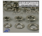 100x Automat Ösen rostfrei aus Messing oder Edelstahl Ø10mm Ø12mm Ø16mm