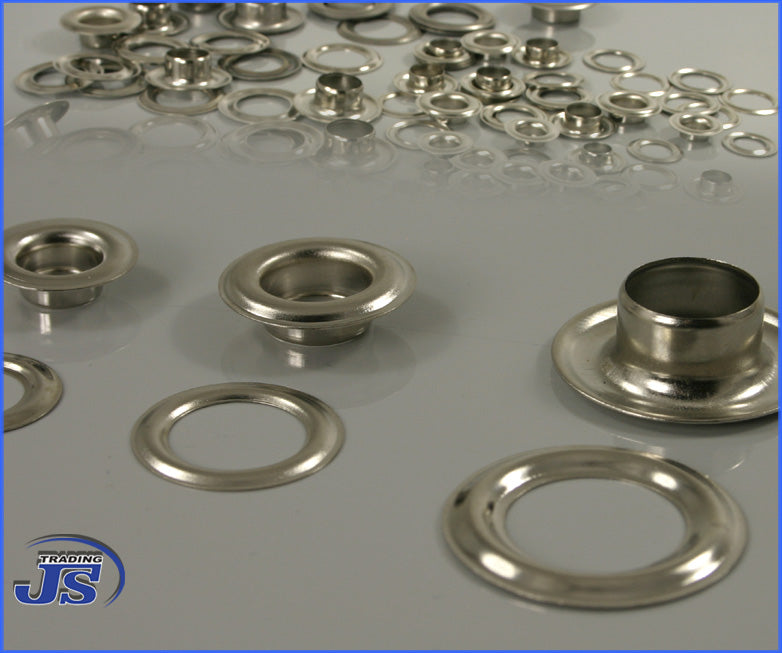 100x Edelstahlösen Metall Ösen selbstschneidend aus rostfreiem V2A Edelstahl