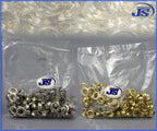 100x Stahl Metall Ösen Ø10mm in Gold oder Silber vernickelt, rostfrei