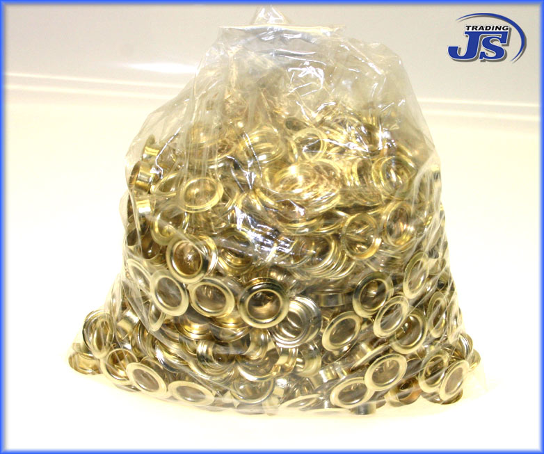 500x Ösen in Gold, Silber, Bunt D10mm inkl. Gegenscheiben