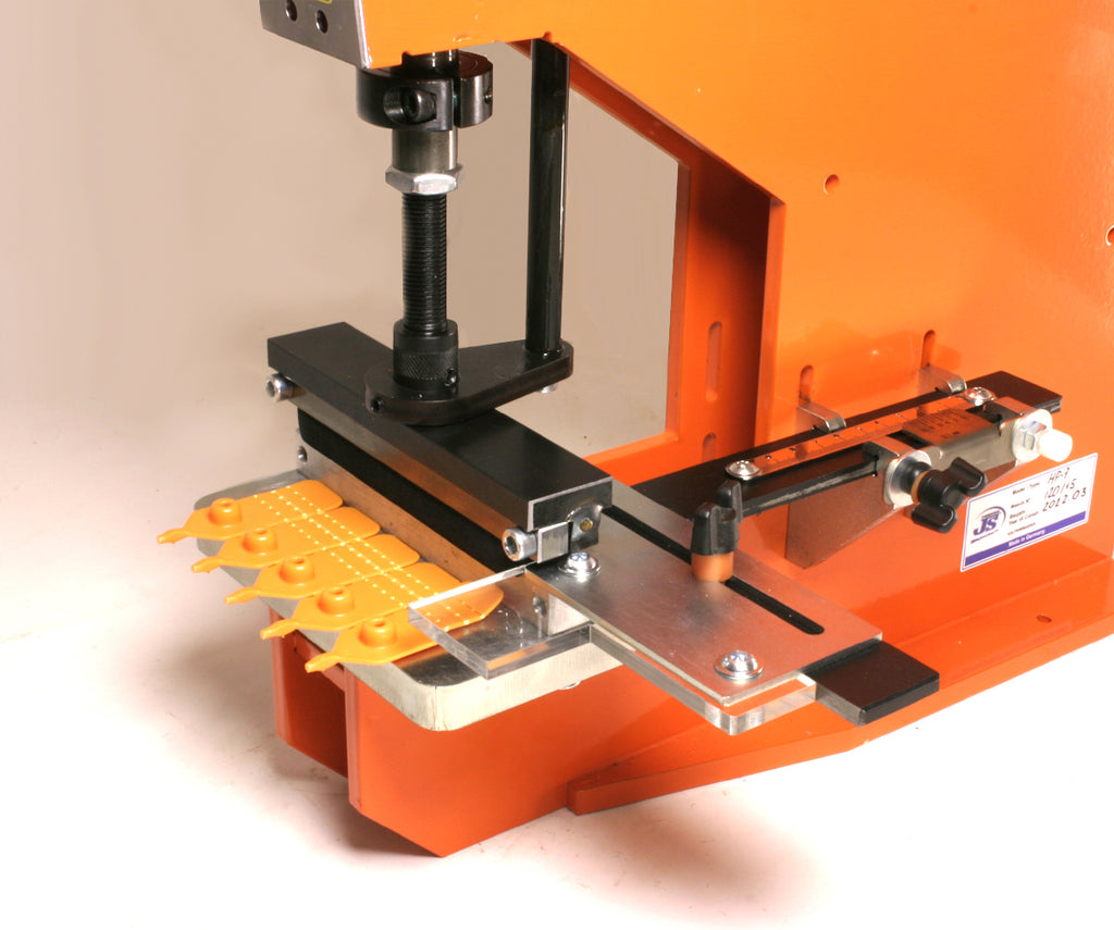 Kniehebelpresse Stanzpresse zum Stanzen und Perforieren von Durchziehplomben