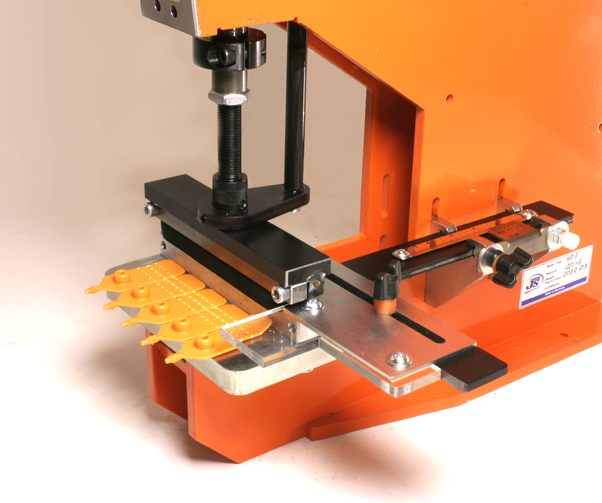 Kniehebelpresse Stanzpresse zum Stanzen und Perforieren von Durchziehplomben