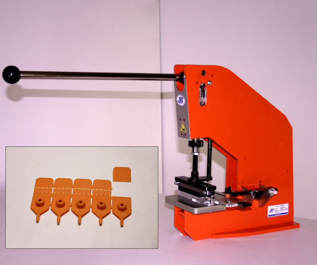 Kniehebelpresse Stanzpresse zum Stanzen und Perforieren von Durchziehplomben