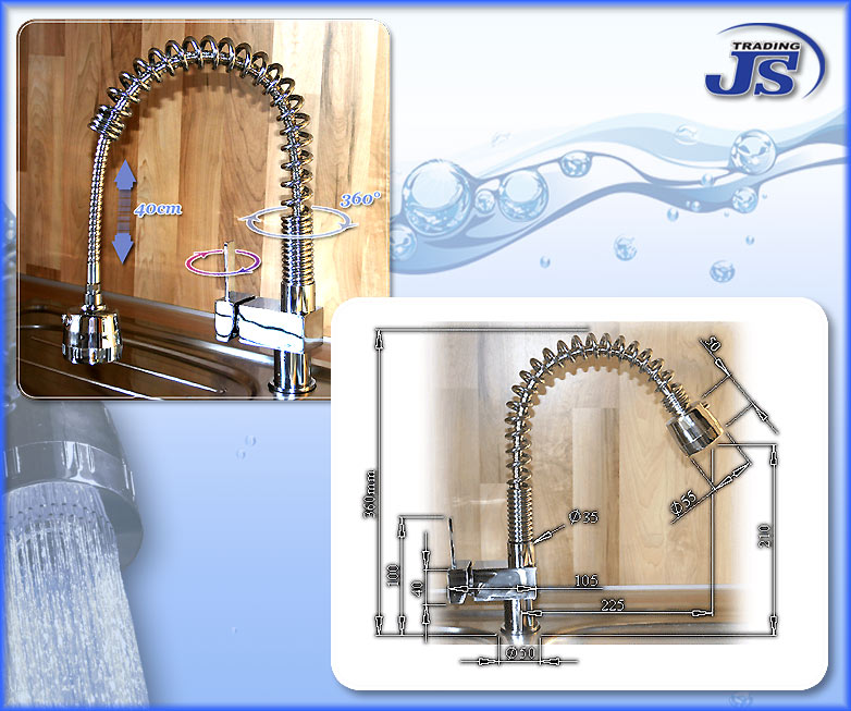 Niederdruck Küchen Design Spültisch Armatur 2f Handbrause Schlauch